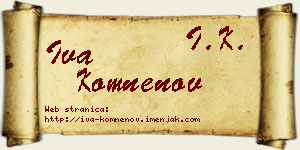 Iva Komnenov vizit kartica